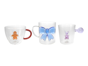 Glass Cup with Interior Decorations And Handle, Made of High Borosilicate Glass YD-CPU-101