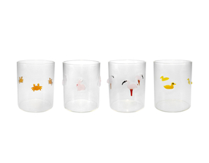 External Small Animal Sticker Glass Cup Made of High Borosilicate Glass YD-CPU-114
