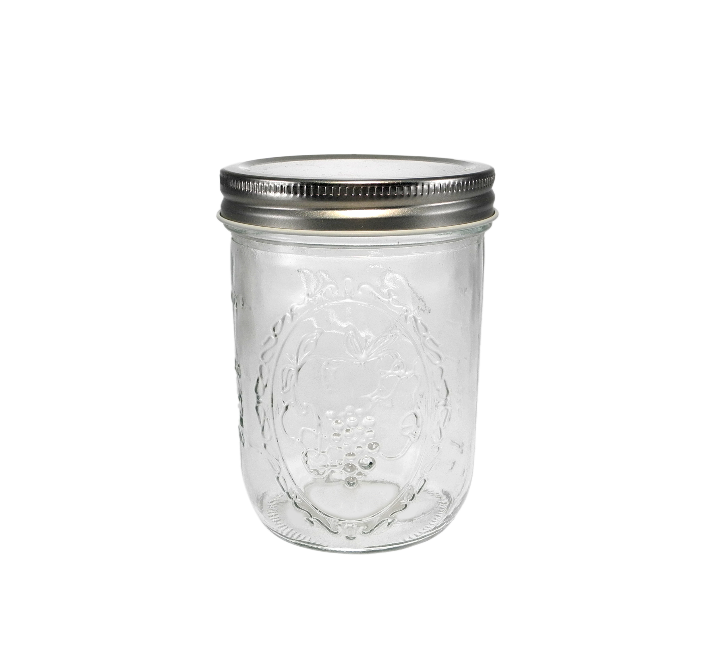 Relief-patterned Silver Stainless Steel Lid for High Borosilicate Glass Storage Tank YD-STJ-142