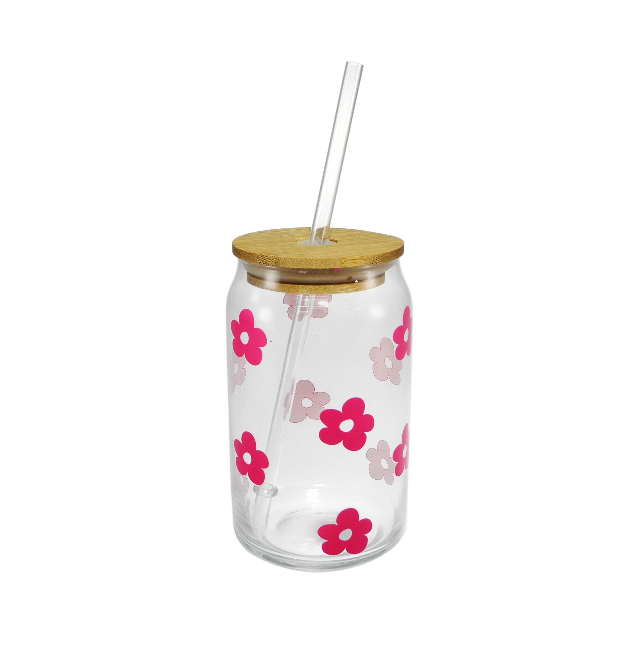 Flower Paper with Straws, High Borosilicate Glass Cup YD-CUP-140
