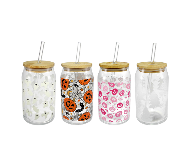 Paper-covered Wooden Lid for High Borosilicate Glass Cup YD-CUP-142