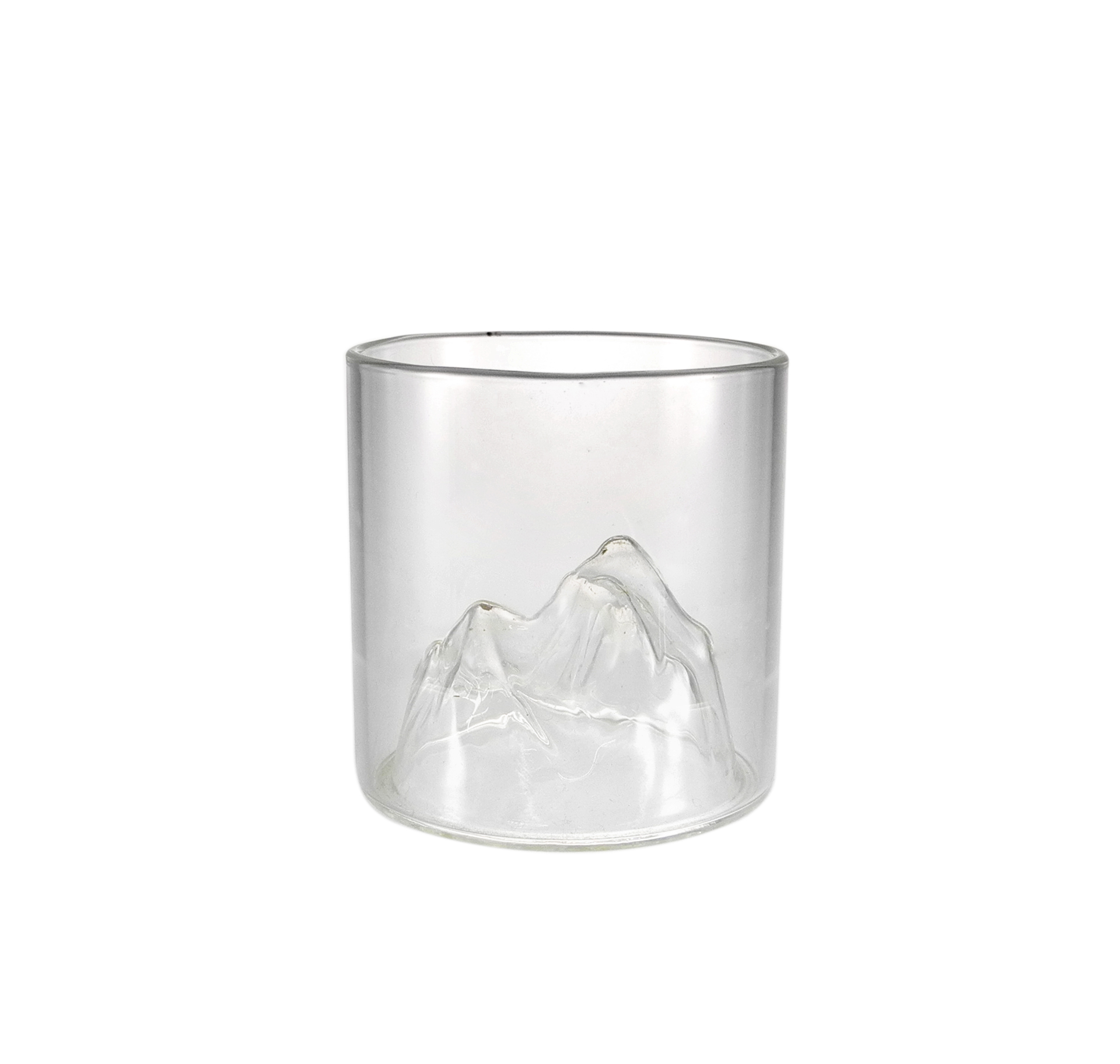 High Borosilicate Glass Cups with Mountain Interior Design YD-CPU-121