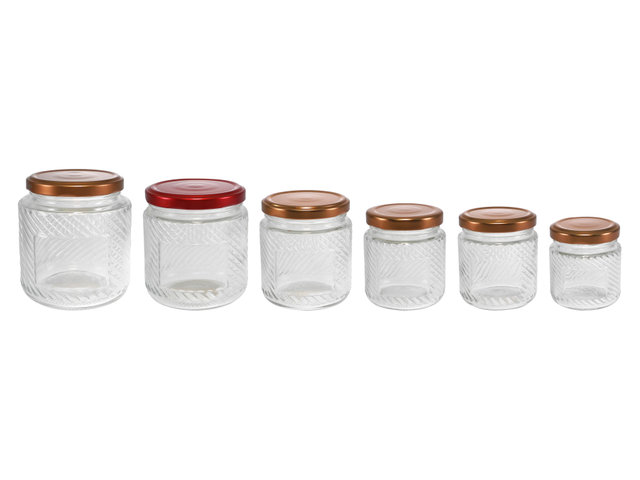 External Relief I Pattern Brown Stainless Steel Cover High Borosilicate Glass Storage Tank YD-STJ-176