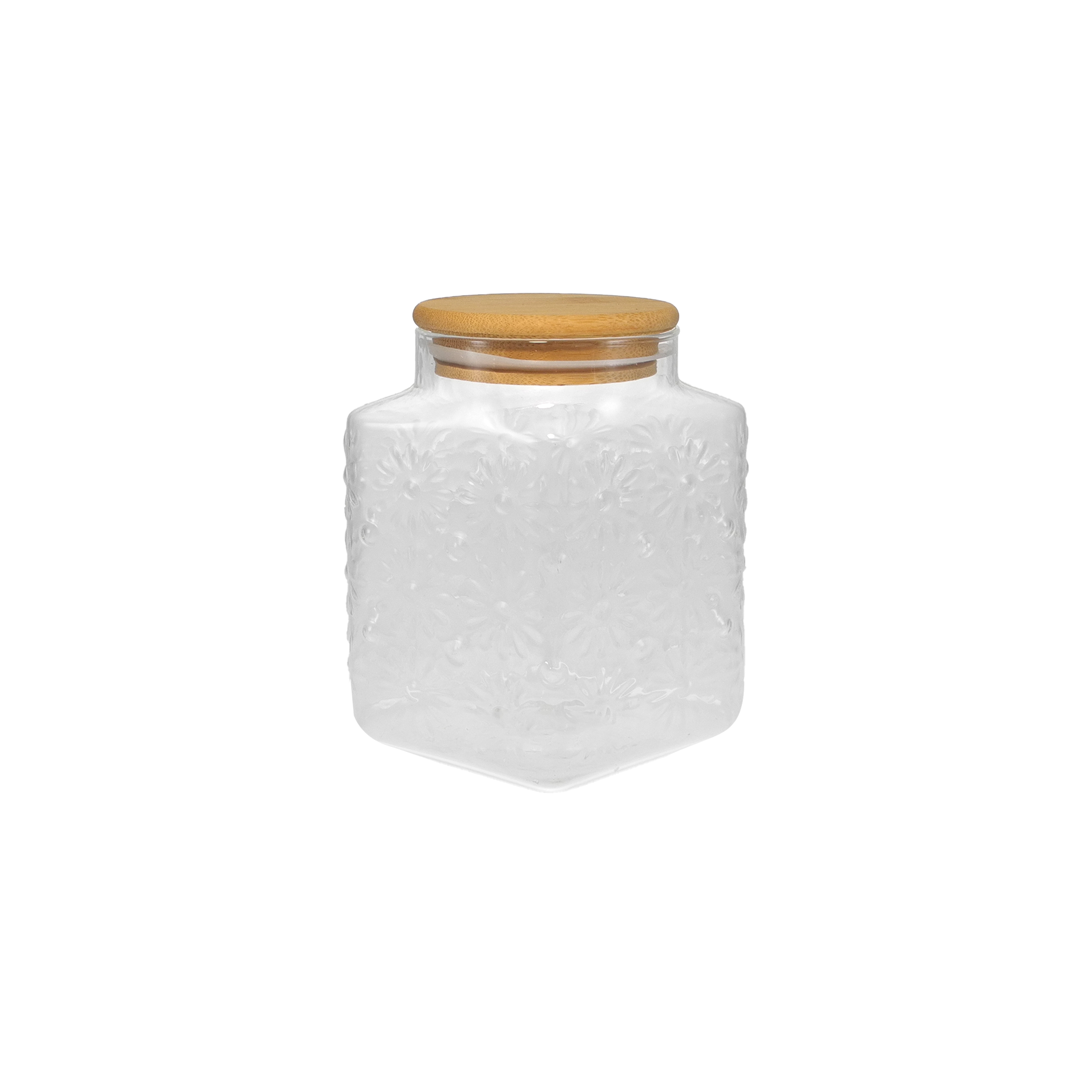External Relief High Borosilicate Glass Storage Jar YD-STJ-074