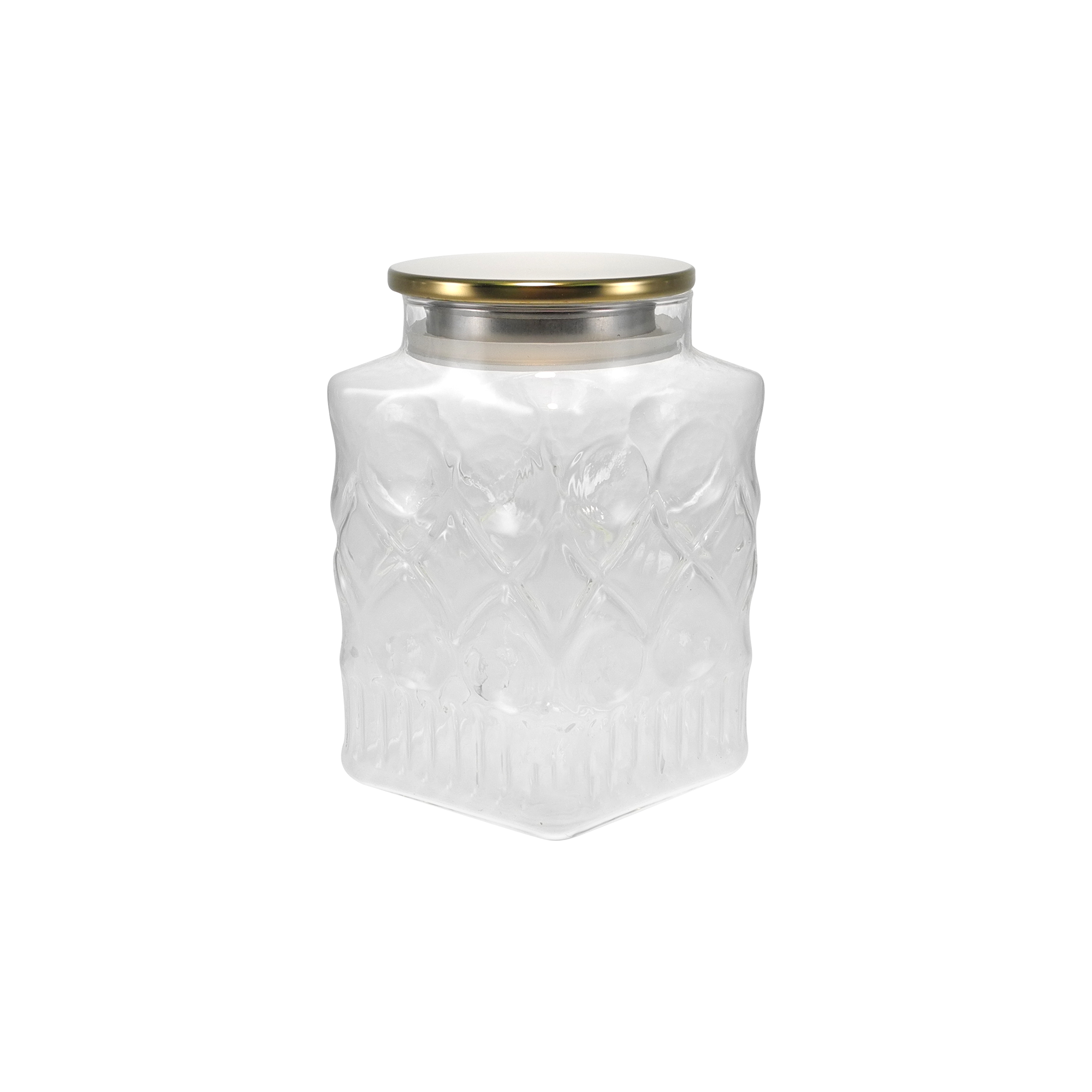 Multiple Relief Patterns High Borosilicate Glass Storage Jars YD-STJ-079