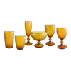 Yellow Diamond Pattern Glass Set YD-CUP-063