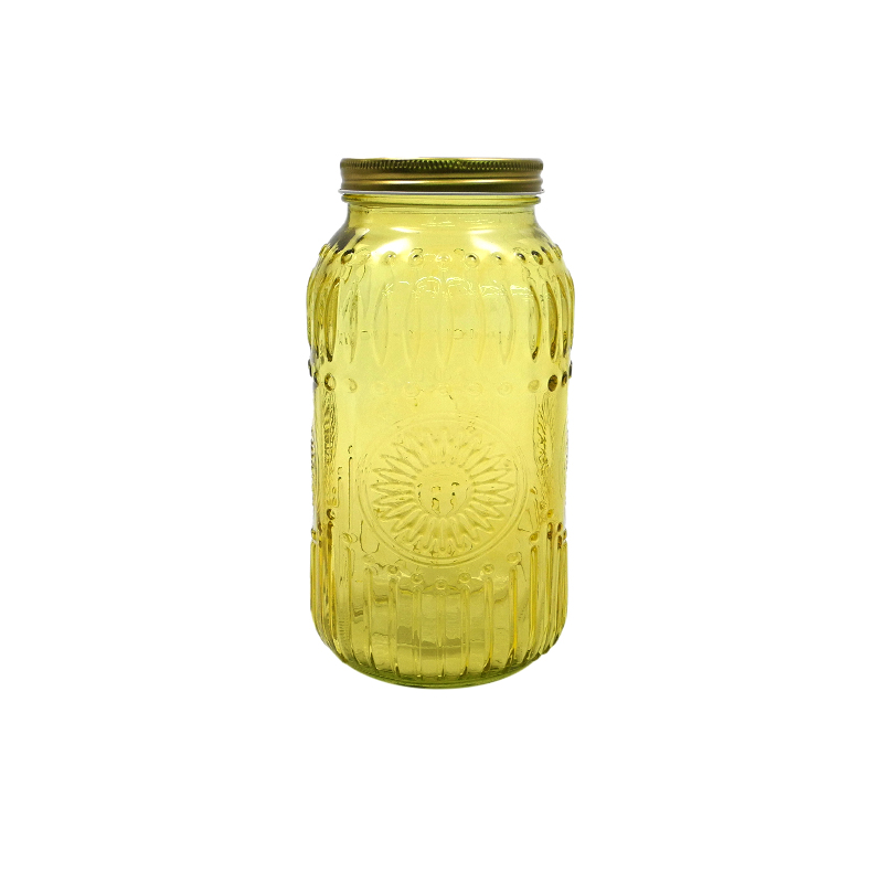 Colored Glass Storage Jar YD-STJ-042