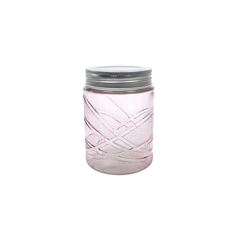 Line Spray-painted Glass Storage Jar YD-SYJ-048