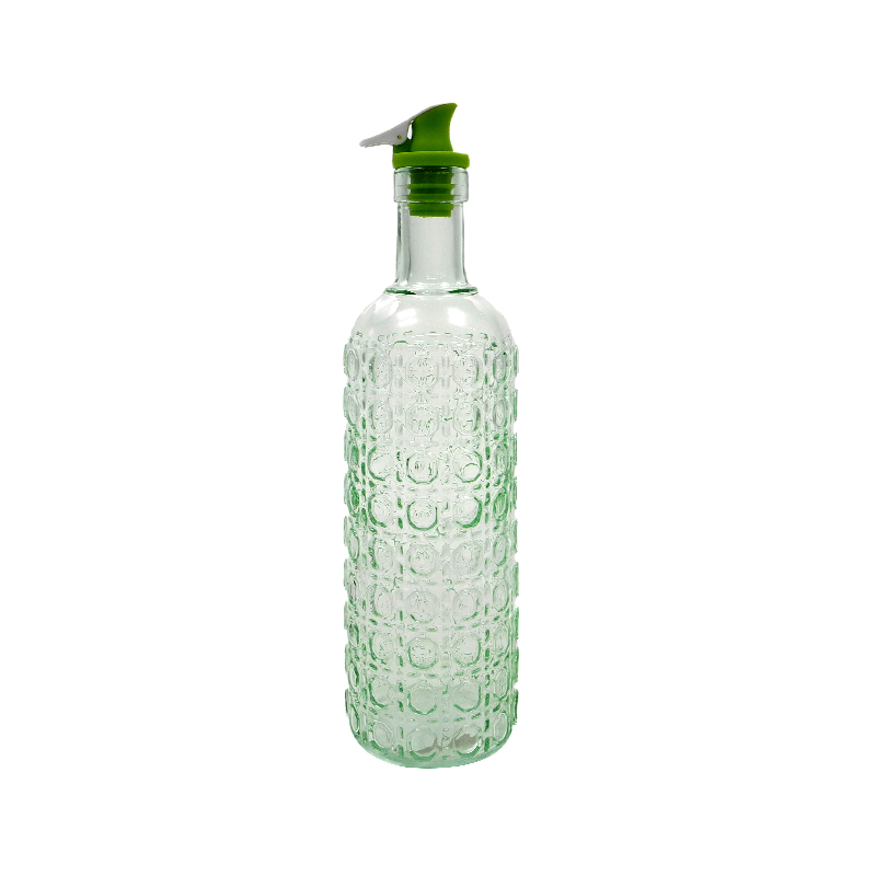 Textured Green Glass Oil Bottle YD-OVB-030