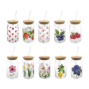 Printed Glass Straw Cup YD-CUP-081