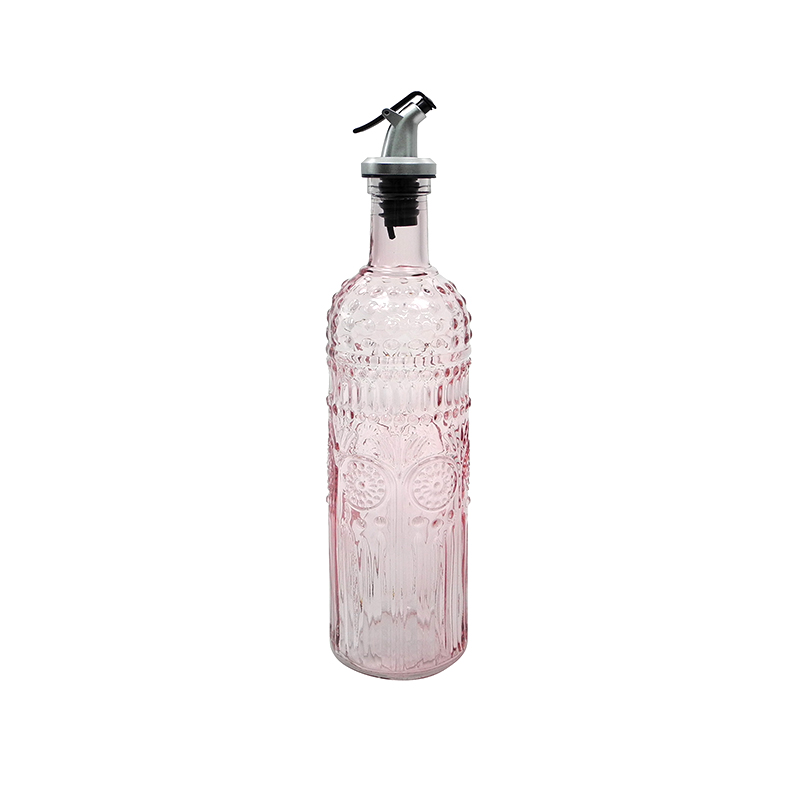 Pink Glass Oil Bottle YD-OVB-027
