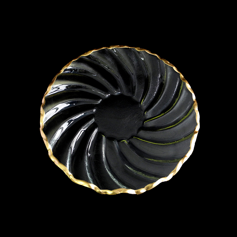 Spiral Pattern Gold Hot Bending Plate YD-HBP-025