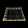 Square Ruffled Gold-painted Hot-bent Plate YD-HBP-034