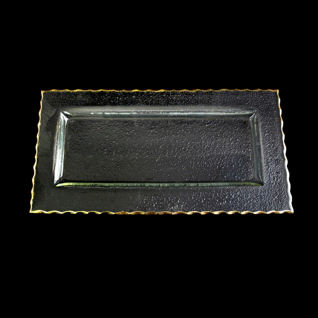 Rectangular Inner Groove Gold Painted Hot Bending Plate YD-HBP-022