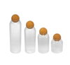 Vertical Striped Round Wooden Stopper with High Borosilicate Glass Storage Jar YD-STJ-101