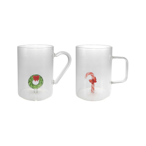 Cylindrical Glass Cup with Handle Made of High Borosilicate Glass YD-CPU-97