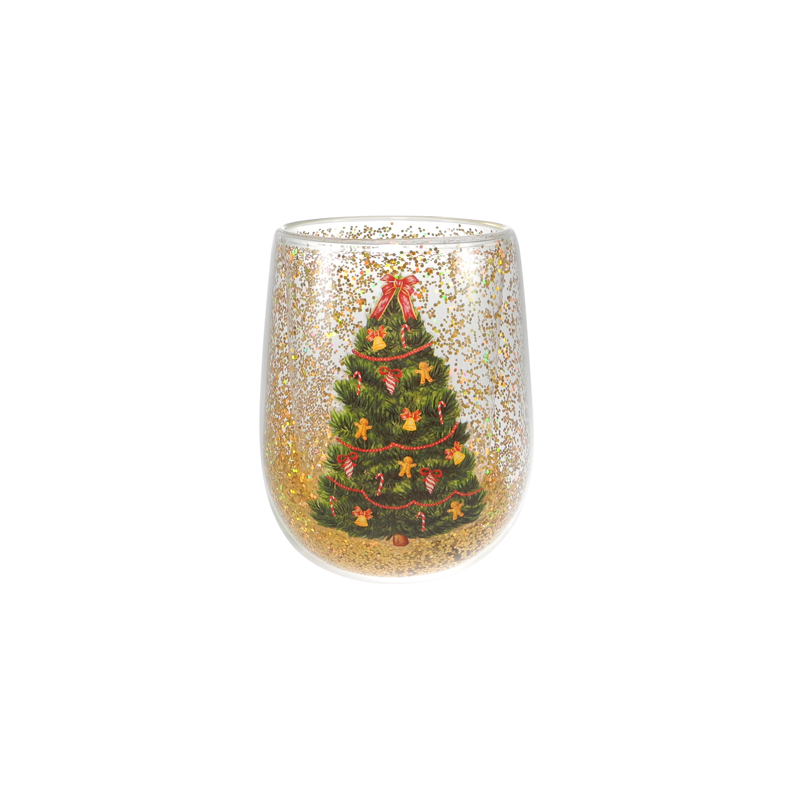 Christmas Tree Double-tiered Borosilicate Glass Cups YD-CPU-103
