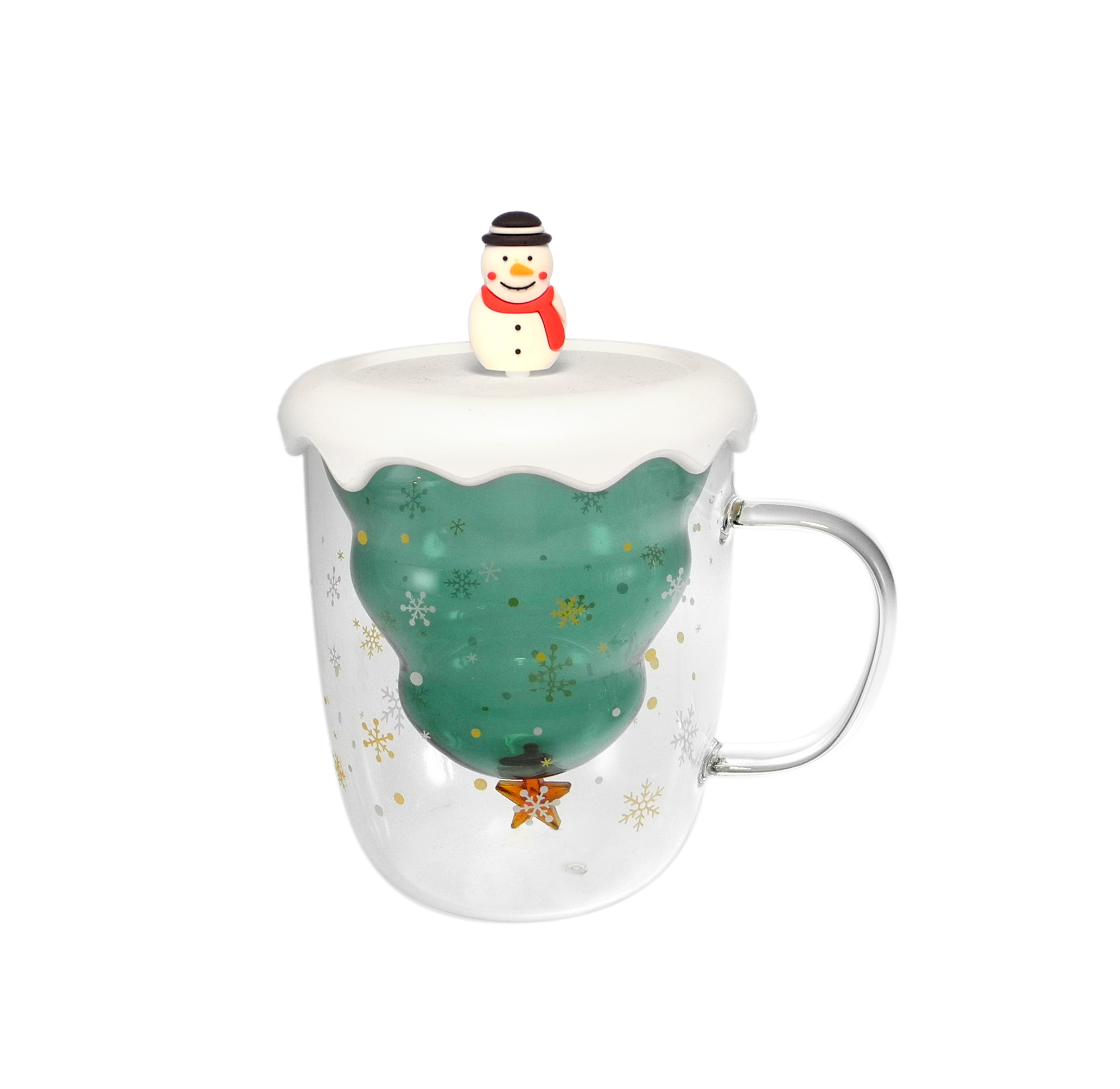 Christmas-themed Borosilicate Glass Cup YD-CPU-105