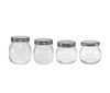Round Polished Silver Stainless Steel Lid for High Borosilicate Glass Storage Jar YD-STJ-137