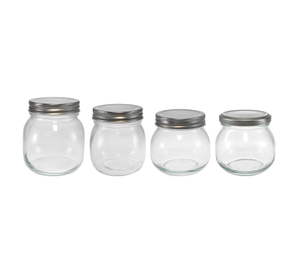 Round Polished Silver Stainless Steel Lid for High Borosilicate Glass Storage Jar YD-STJ-137