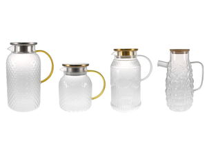Relief-patterned High Borosilicate Glass Kettle YD-KEL-004