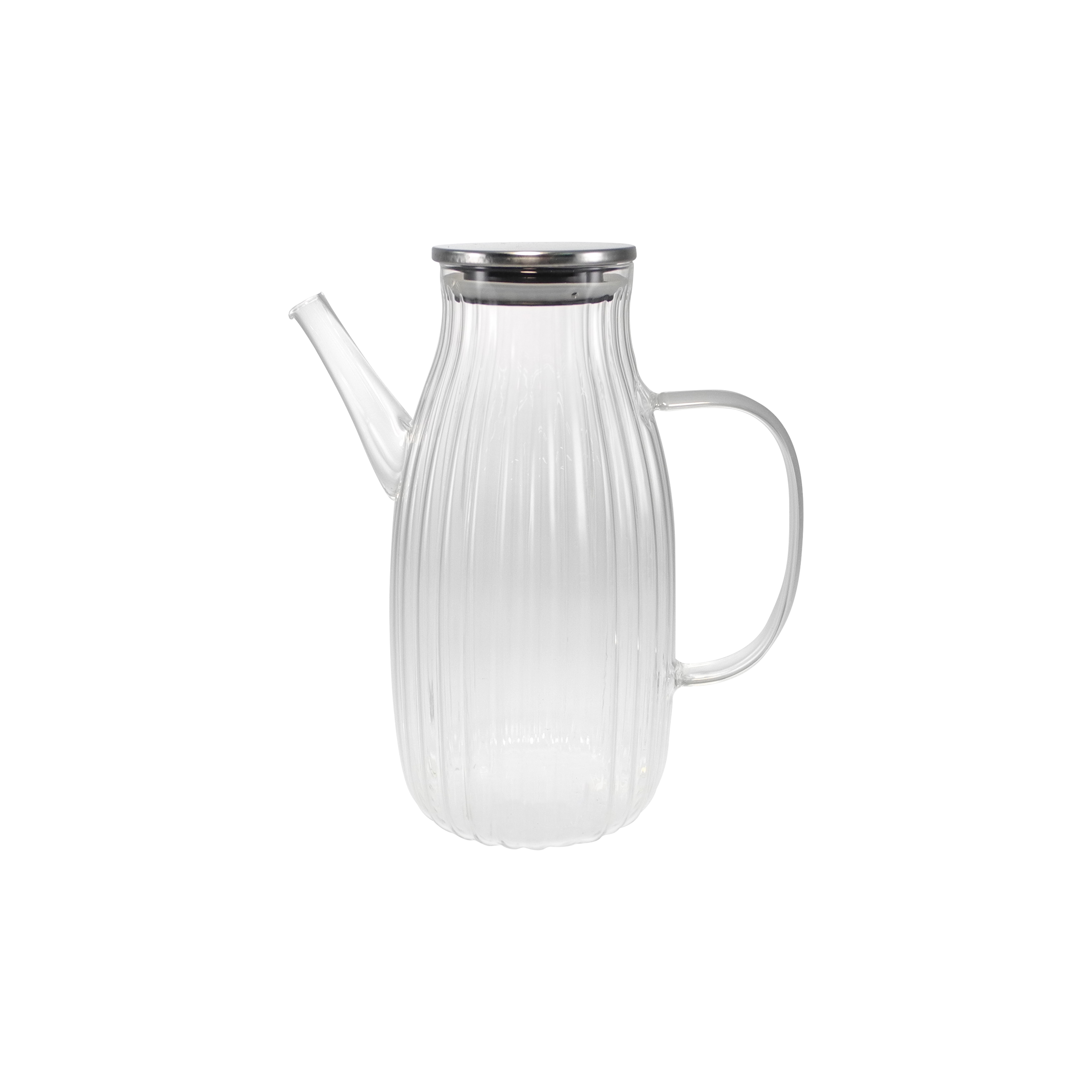Vertical Striped Borosilicate Glass Kettle YD-KEL-001