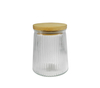 Small-sized Wooden Lid with Vertical Stripes, High Borosilicate Glass Cup YD-CUP-148