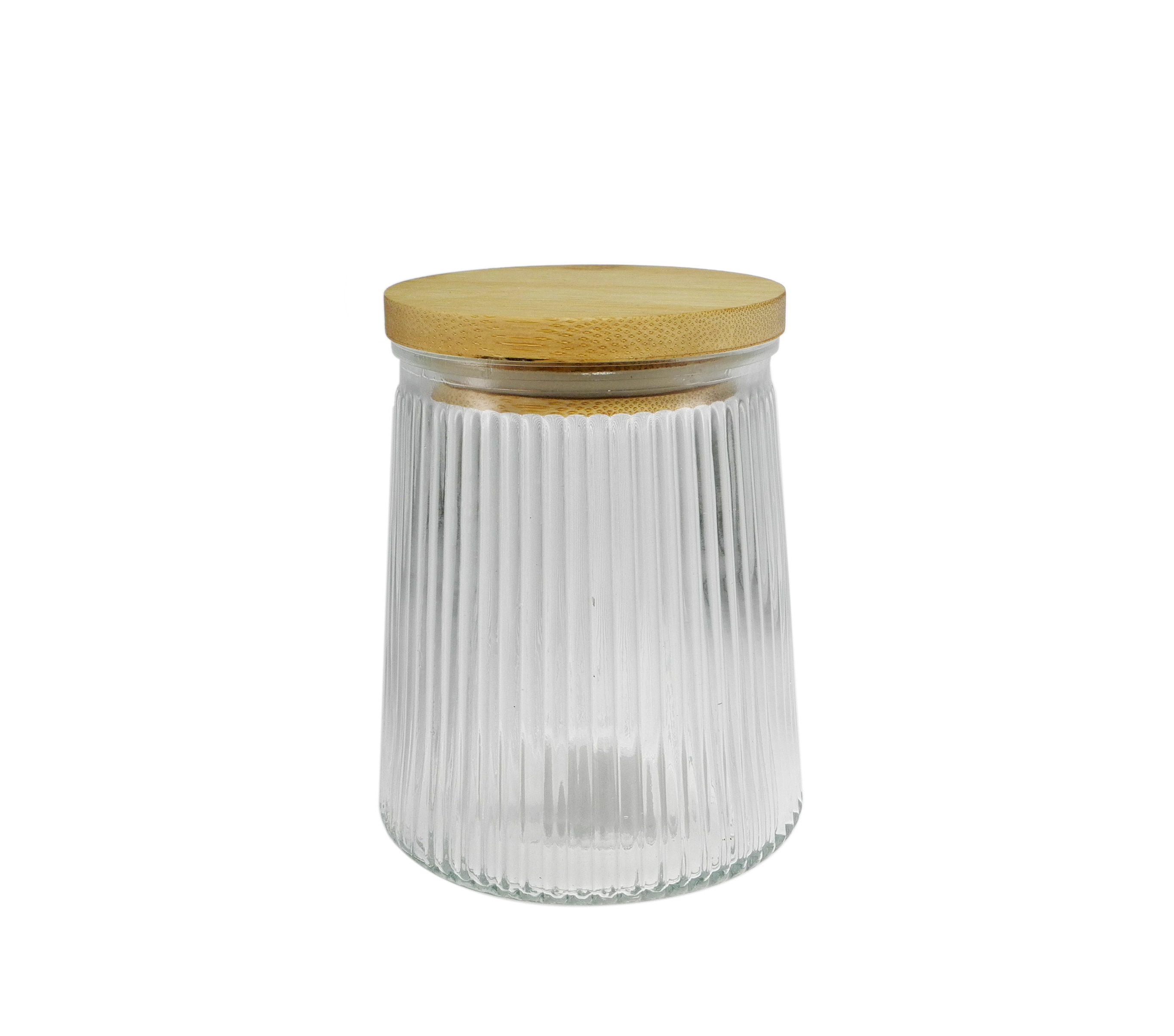 Small-sized Wooden Lid with Vertical Stripes, High Borosilicate Glass Cup YD-CUP-148