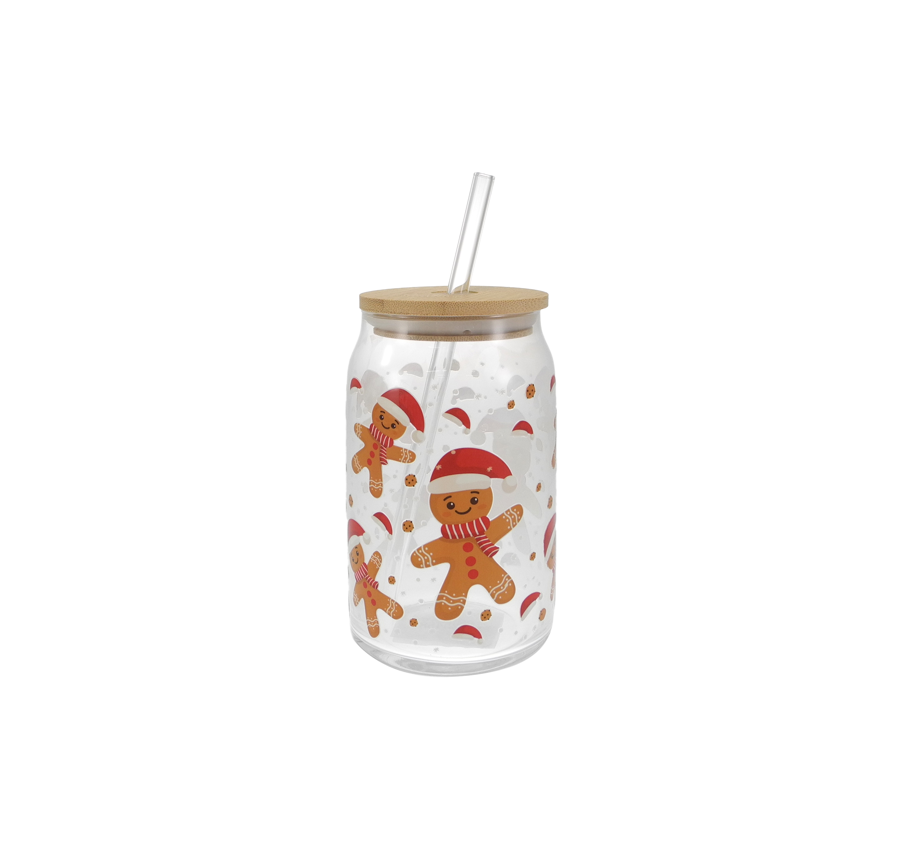 Flower-patterned Paper with Straws, Glass Water Cup YD-CUP-149