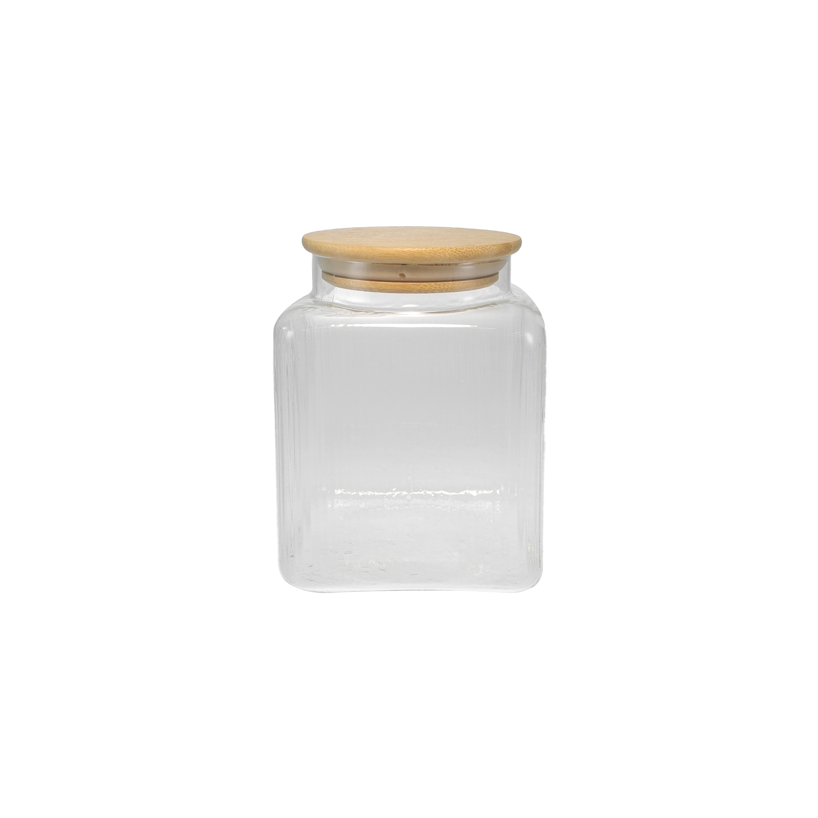 Square Relief Glass Storage Jar Made of High Borosilicate Glass YD-STJ-084