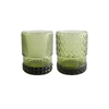 Green Gradient Relief Glass Cup YD-CUP-062