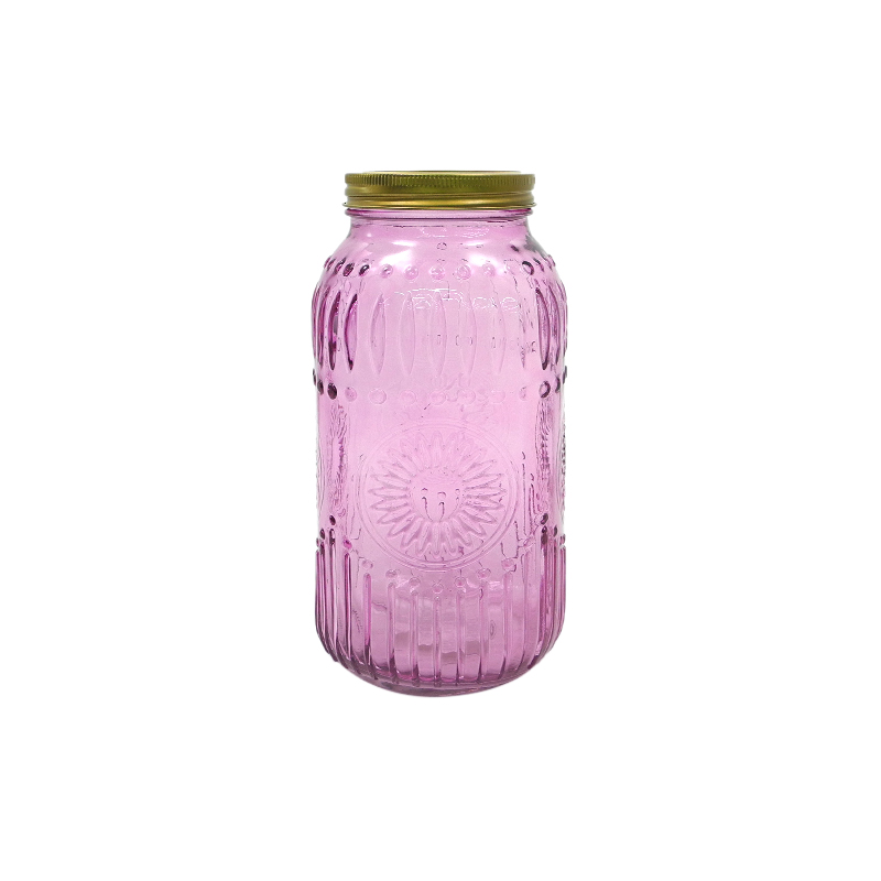 Colored Glass Storage Jar YD-STJ-042