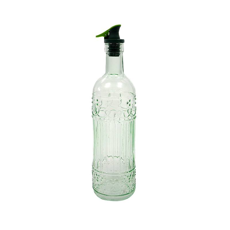 Textured Green Glass Oil Bottle YD-OVB-030