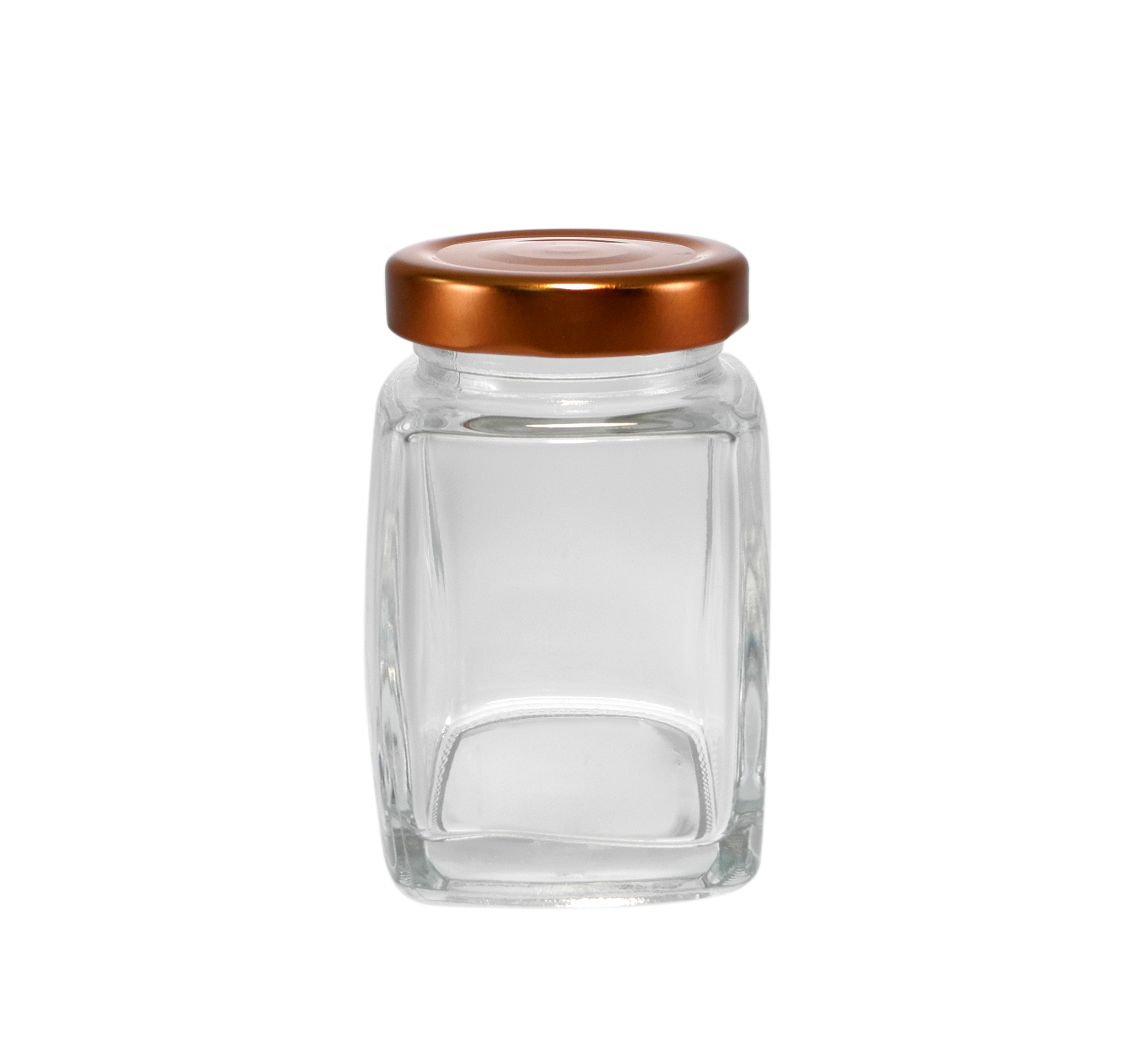 Polished Relief Design, Brown Lid, High Borosilicate Glass Storage Jar YD-STJ-132