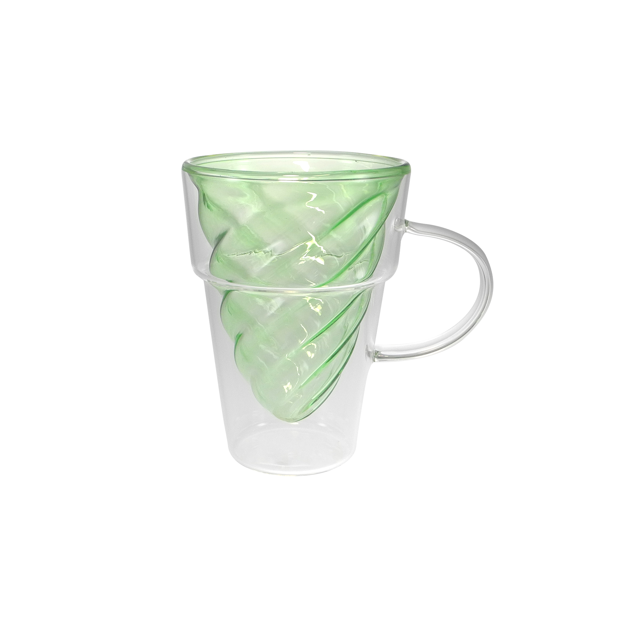 Christmas Tree Double-tiered Borosilicate Glass Cups YD-CPU-103