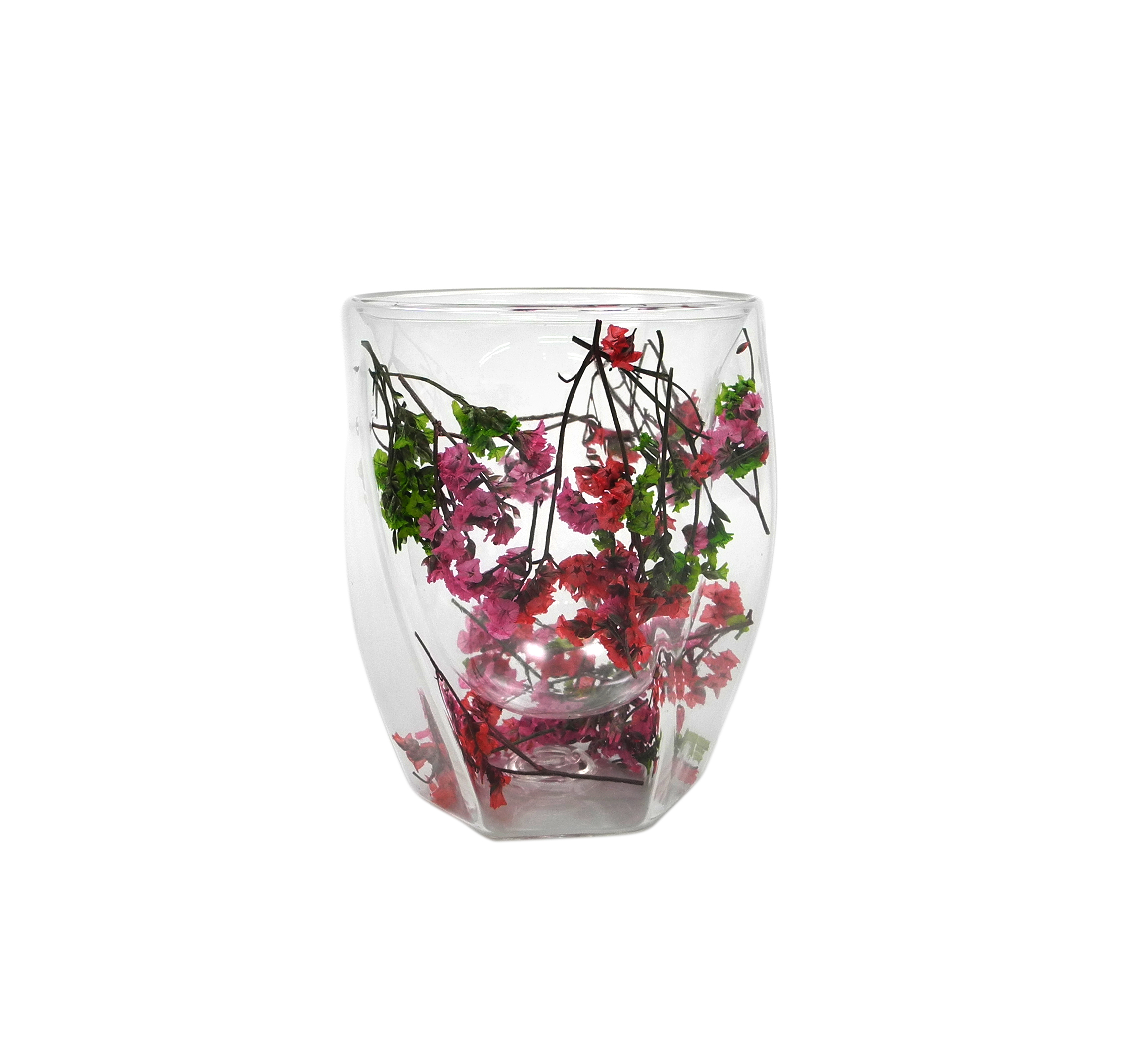 Double-layer High-boron-silica Special-shaped Flower-shaped Glass Cup-YD-CPU-116
