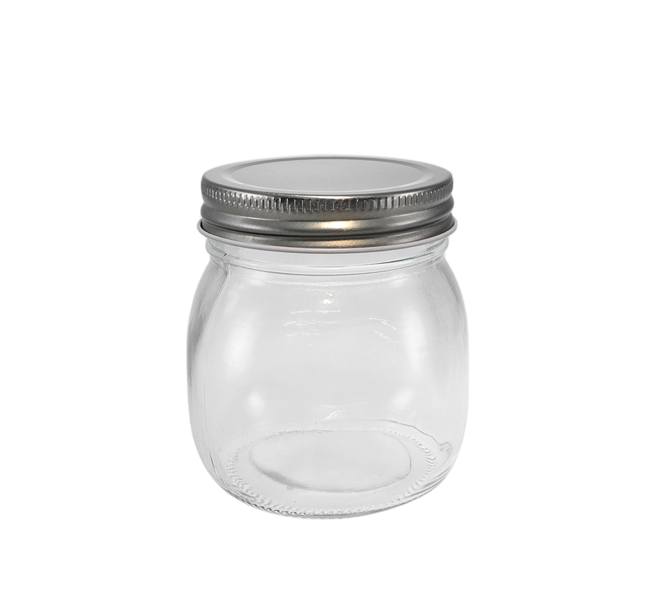 Round Polished Silver Stainless Steel Lid for High Borosilicate Glass Storage Jar YD-STJ-137