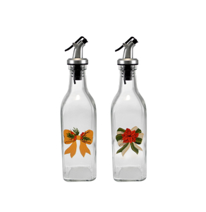 Bows of Paper, Glass Oil And Vinegar Bottle YD-VOB-038