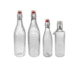 External Relief Glass Clasp Bottle YD-BOT-038