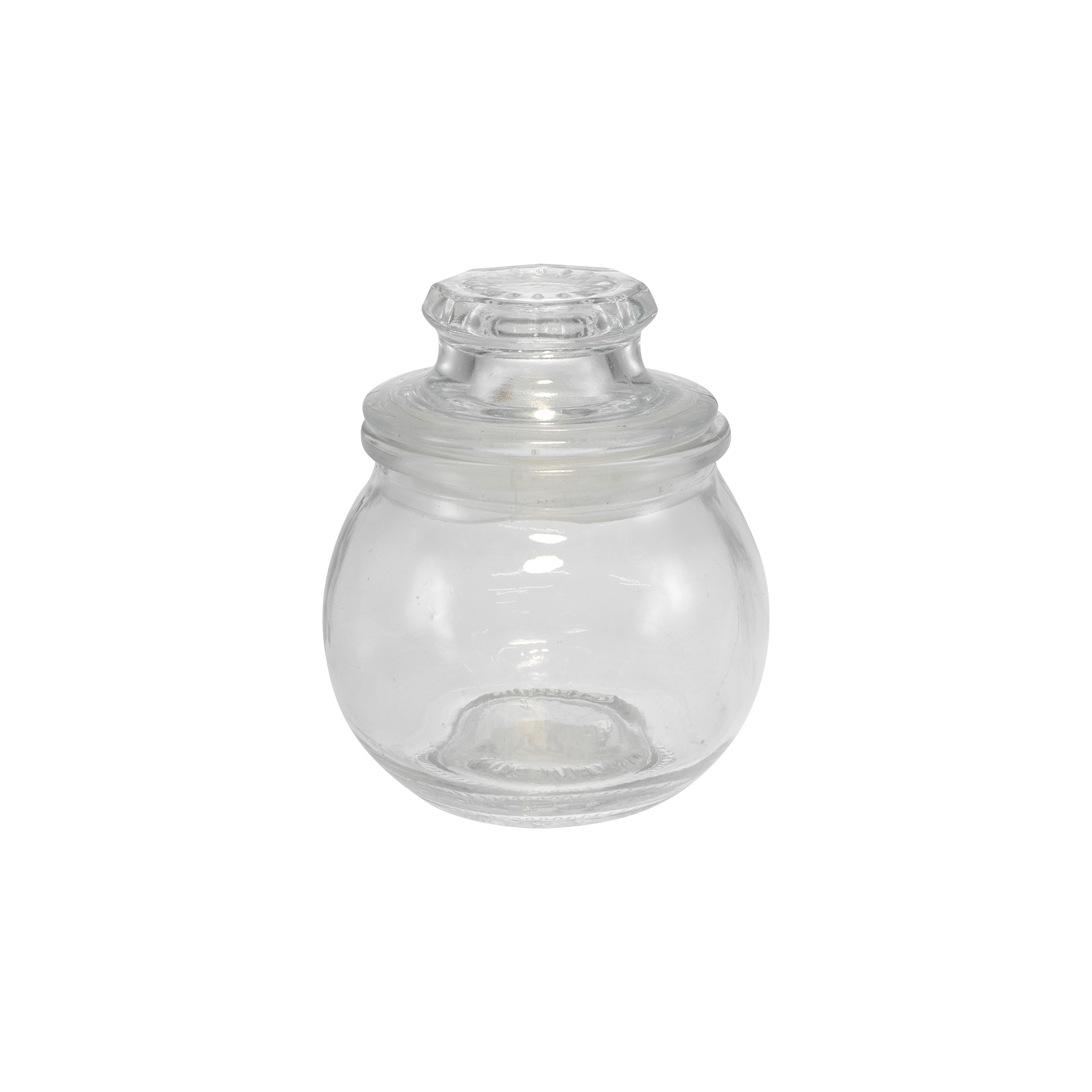 Special-shaped Large-bottle-mouth Wooden Lid High-boron-silica Glass Storage Jar YD-STJ-163