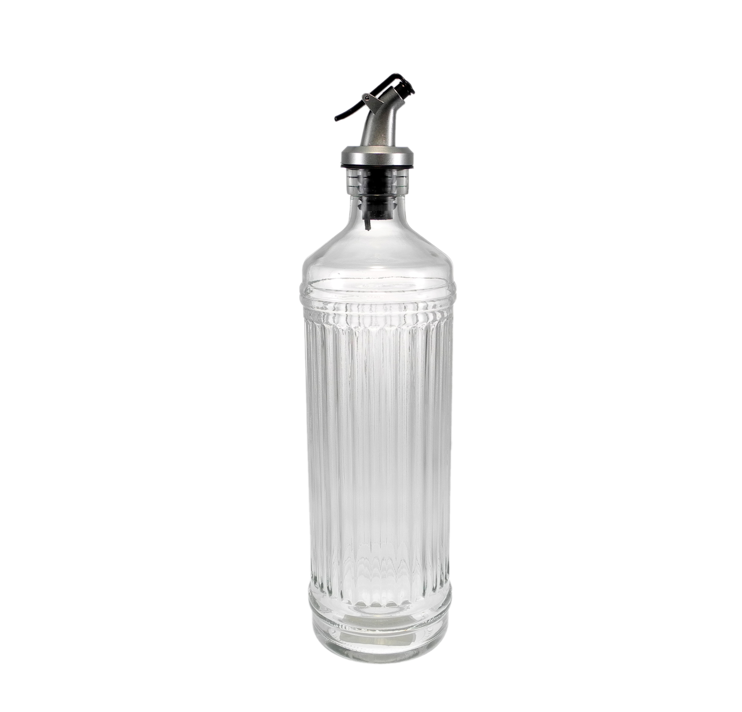 Relief Transparent Glass Balsamic Vinegar Bottle YD-VOB-040