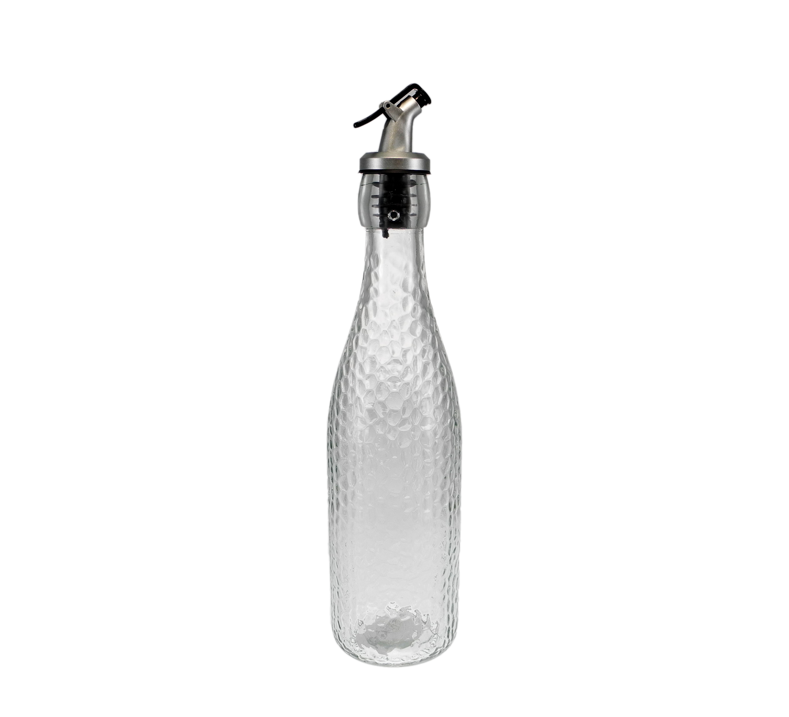 Relief Transparent Glass Balsamic Vinegar Bottle YD-VOB-040