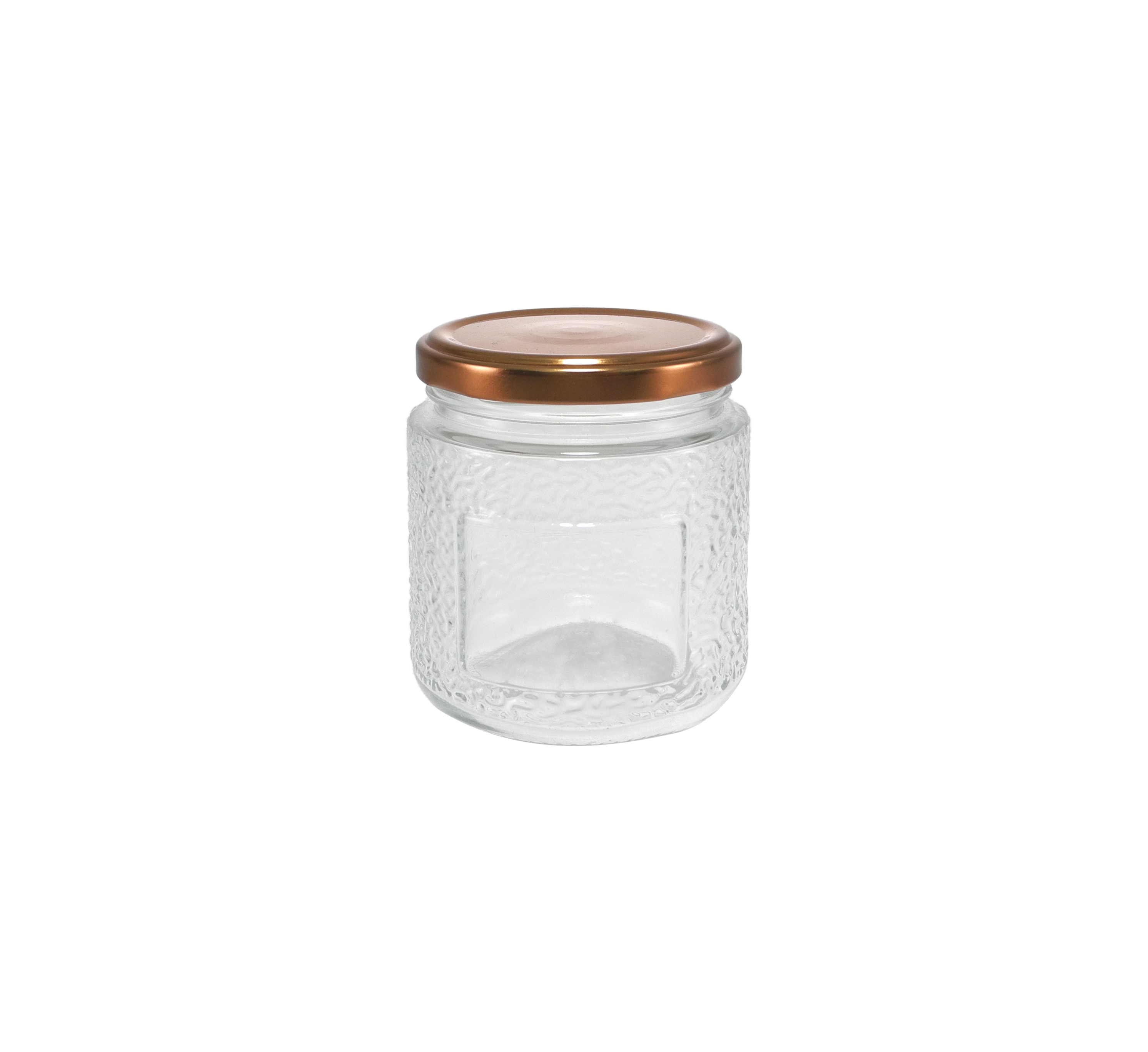 Brown Stainless Steel Lid with Embossed High Borosilicate Glass Storage Tank YD-STJ-179
