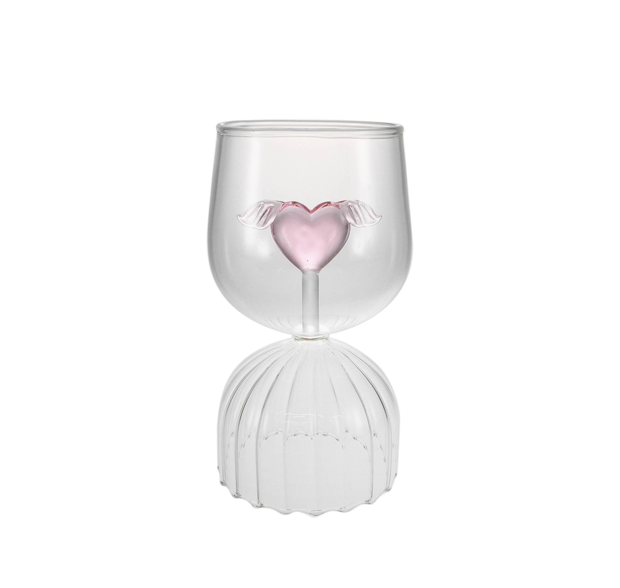 Internal Heart-shaped Decorative Glass Cup Made of High Borosilicate Glass YD-CPU-127