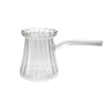 Special-shaped handle vertical striped high borosilicate glass cup YD-CPU-129