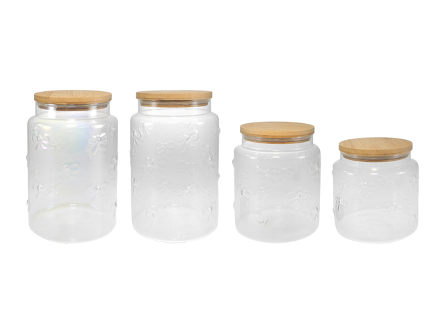 Brogan Embossed Borosilicate Glass Storage Jar YD-STJ-083