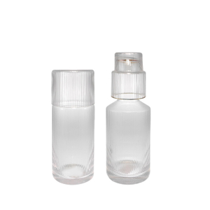 Vertical Striped Relief High Borosilicate Glass Kettle YD-KEL-009