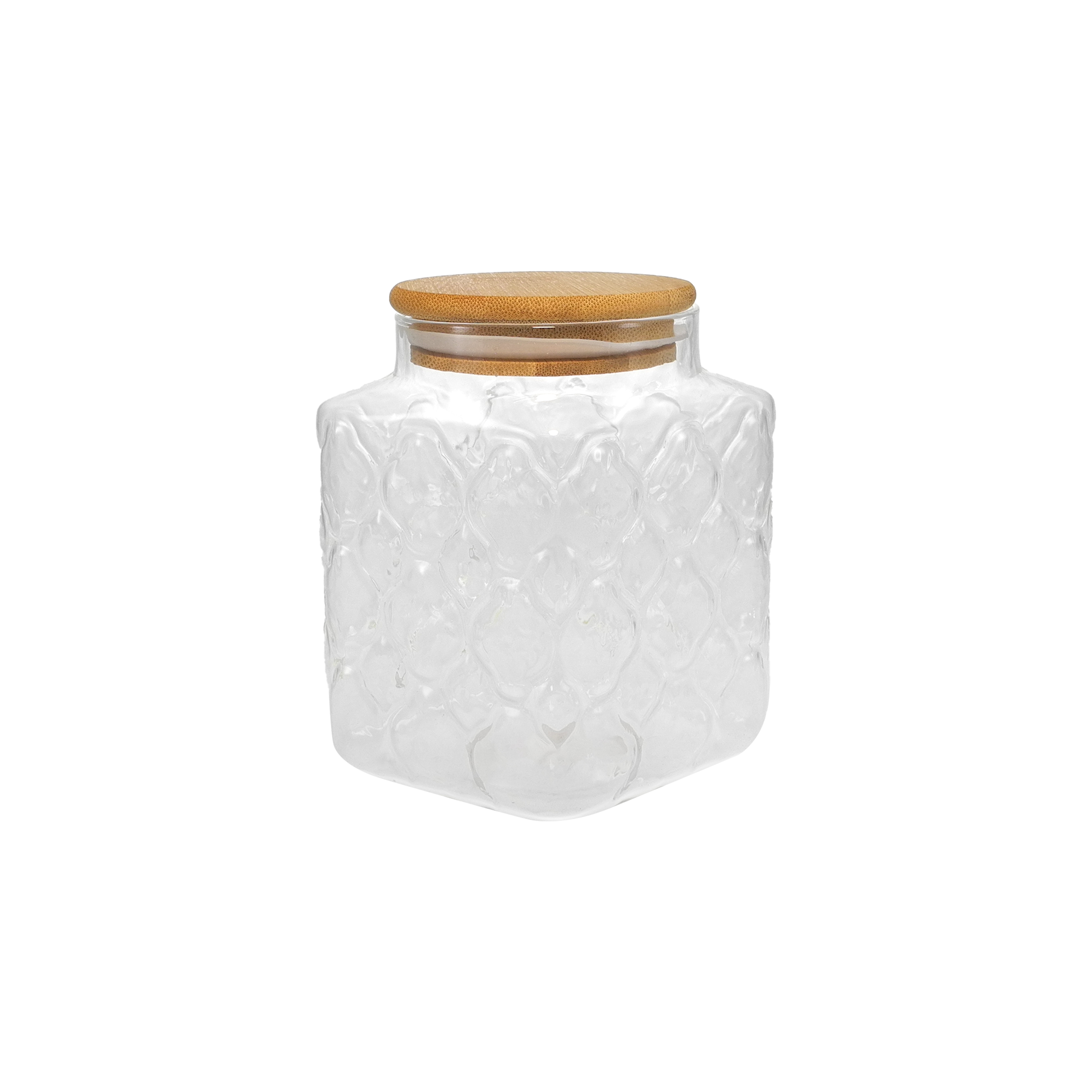 External Relief High Borosilicate Glass Storage Jar YD-STJ-074