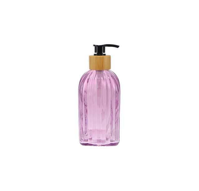 Pink Vertical Striped Bathroom Bottle YD-BC-026