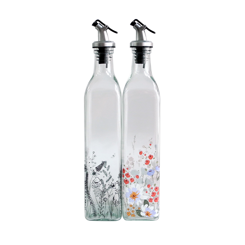 Flower Sticker Oil Bottle YD-OVB-022